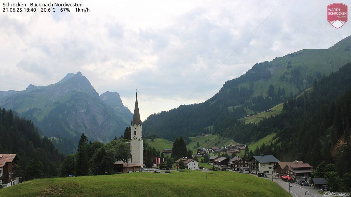 Webcam SchrÃ¶cken, Warth / SchrÃ¶cken am Arlberg, 1265m - bergfex
