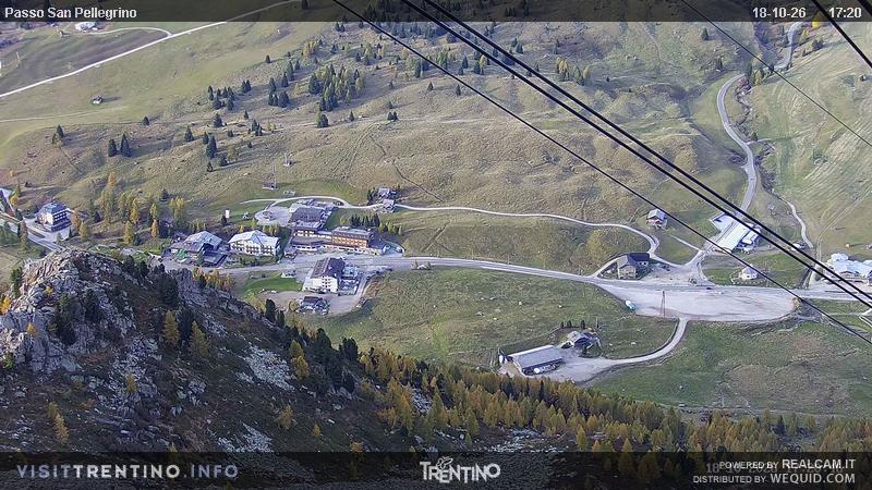 Webová kamera Col Margherita, Směr zobrazení Passo San Pellegrino, San ...