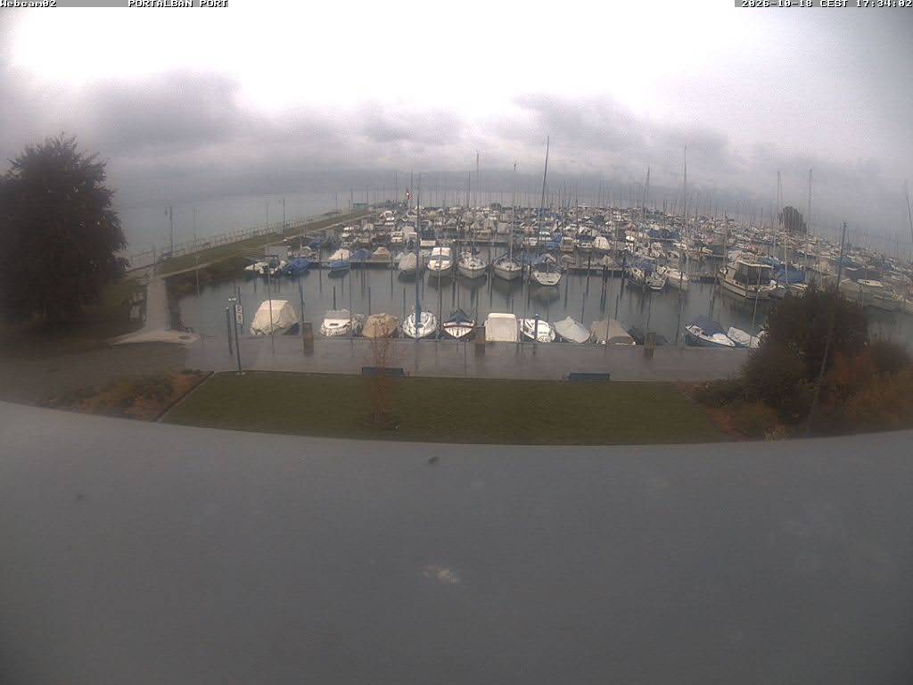 Webcam Delley-Portalban, Viewing direction Portalban port., Delley ...