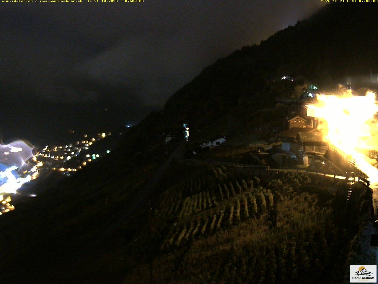 Webcam Sommet des Vignes - Martigny, Direction de vue Vue sur la route ...