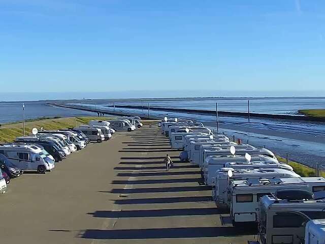 Webcam am Strand und dem Wohnmobilstellplatz in Harlesiel