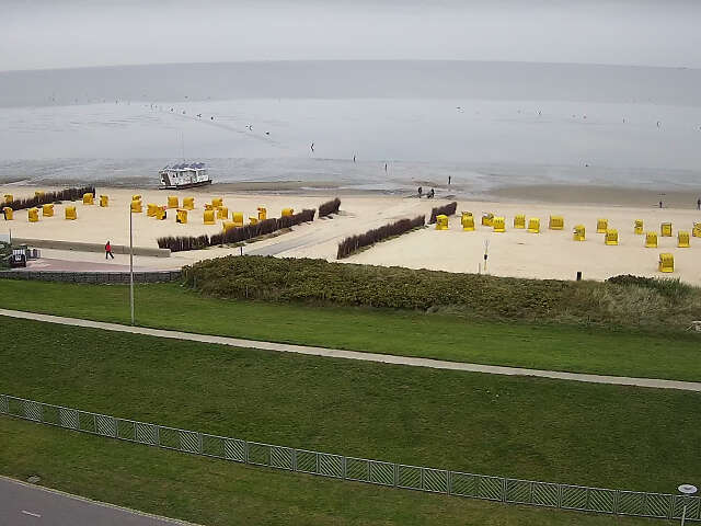 Live-Webcam Cuxhaven-Duhnen: Direkter Nordsee- und Strandblick aus dem Haus Hanseatic