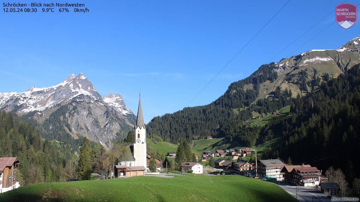 bergfex - Webcam Schröcken - Warth - Schröcken am Arlberg - Cam Hochkünzelspitze - Livecam